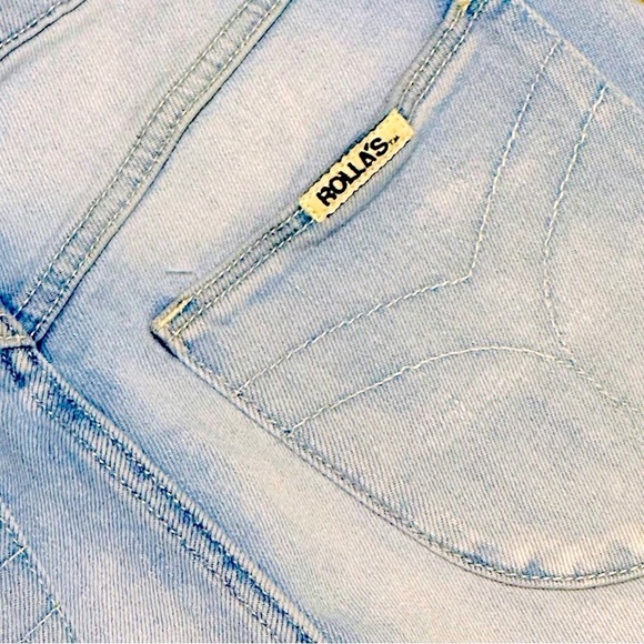 👖🛹 ROLLA’S Aussie Dusters Bootcut Crop Jeans | Bluebird Blue Distressed, Sz 26 - Picture 5 of 5